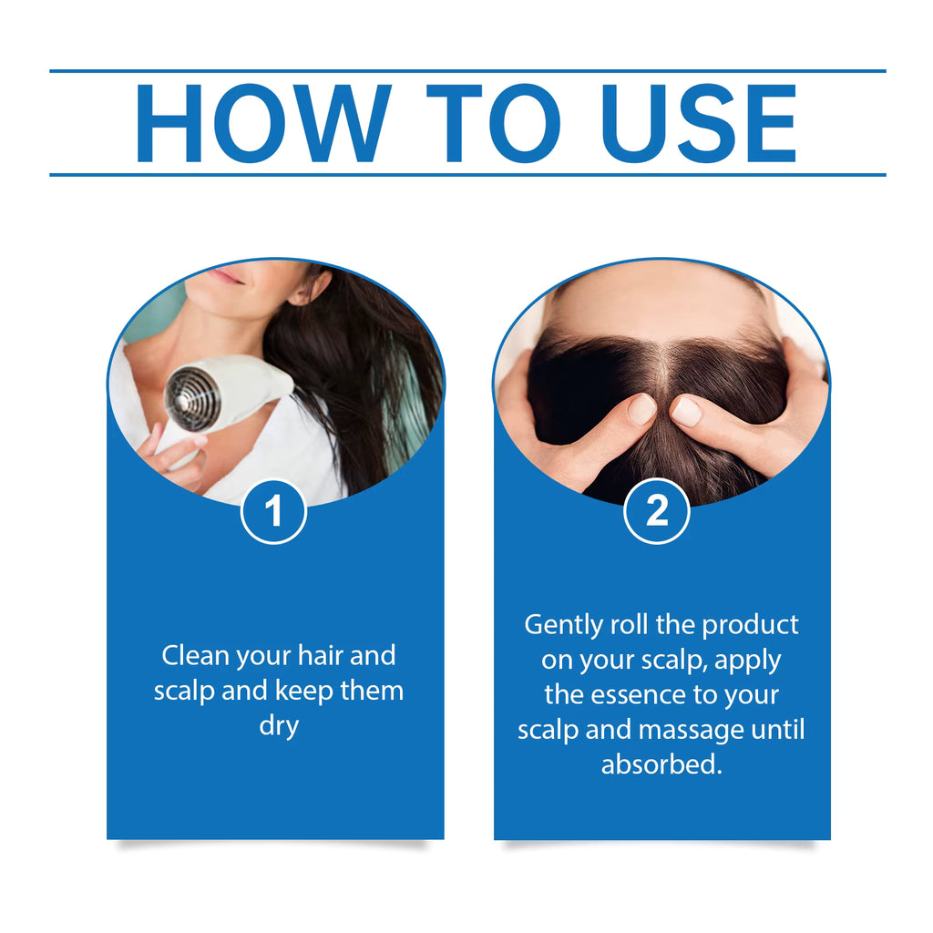 HOEGOA Hair Care Roll-On with Rosemary Ginger Root Oil & Aloe Vera Extract-Moisturizing Hydrating Gentle & Nourishing Formula