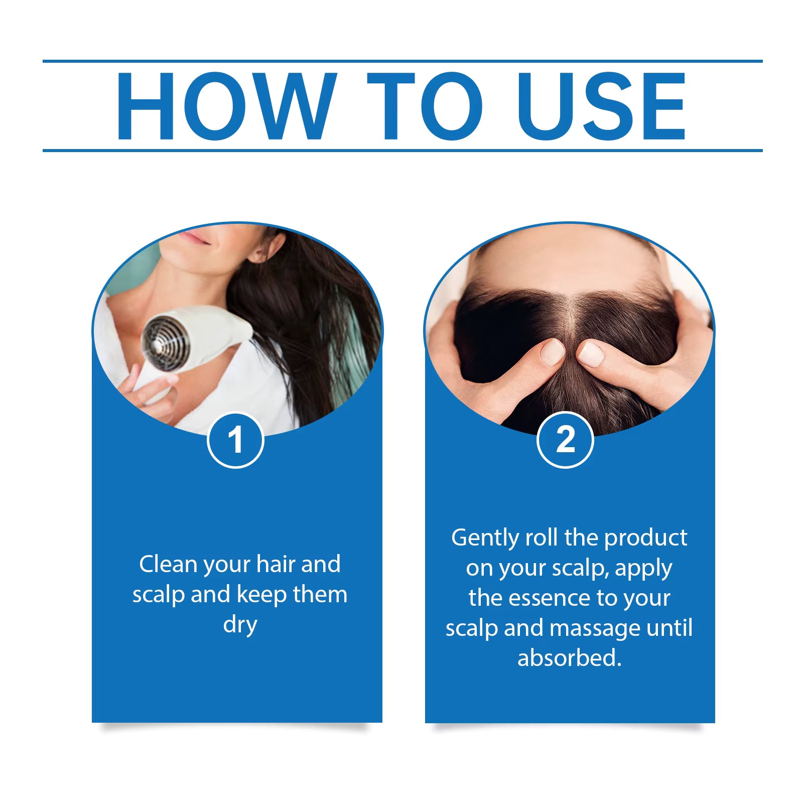 HOEGOA Hair Care Roll-On with Rosemary Ginger Root Oil & Aloe Vera Extract-Moisturizing Hydrating Gentle & Nourishing Formula