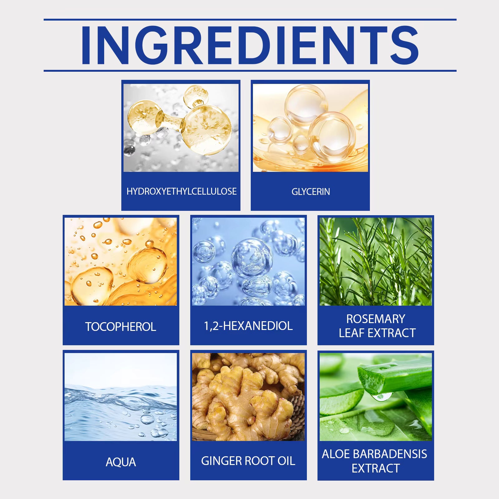 HOEGOA Hair Care Roll-On with Rosemary Ginger Root Oil & Aloe Vera Extract-Moisturizing Hydrating Gentle & Nourishing Formula