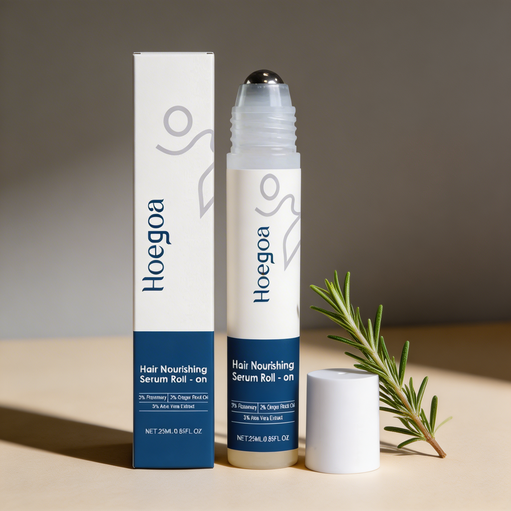 HOEGOA Hair Care Roll-On with Rosemary Ginger Root Oil & Aloe Vera Extract-Moisturizing Hydrating Gentle & Nourishing Formula